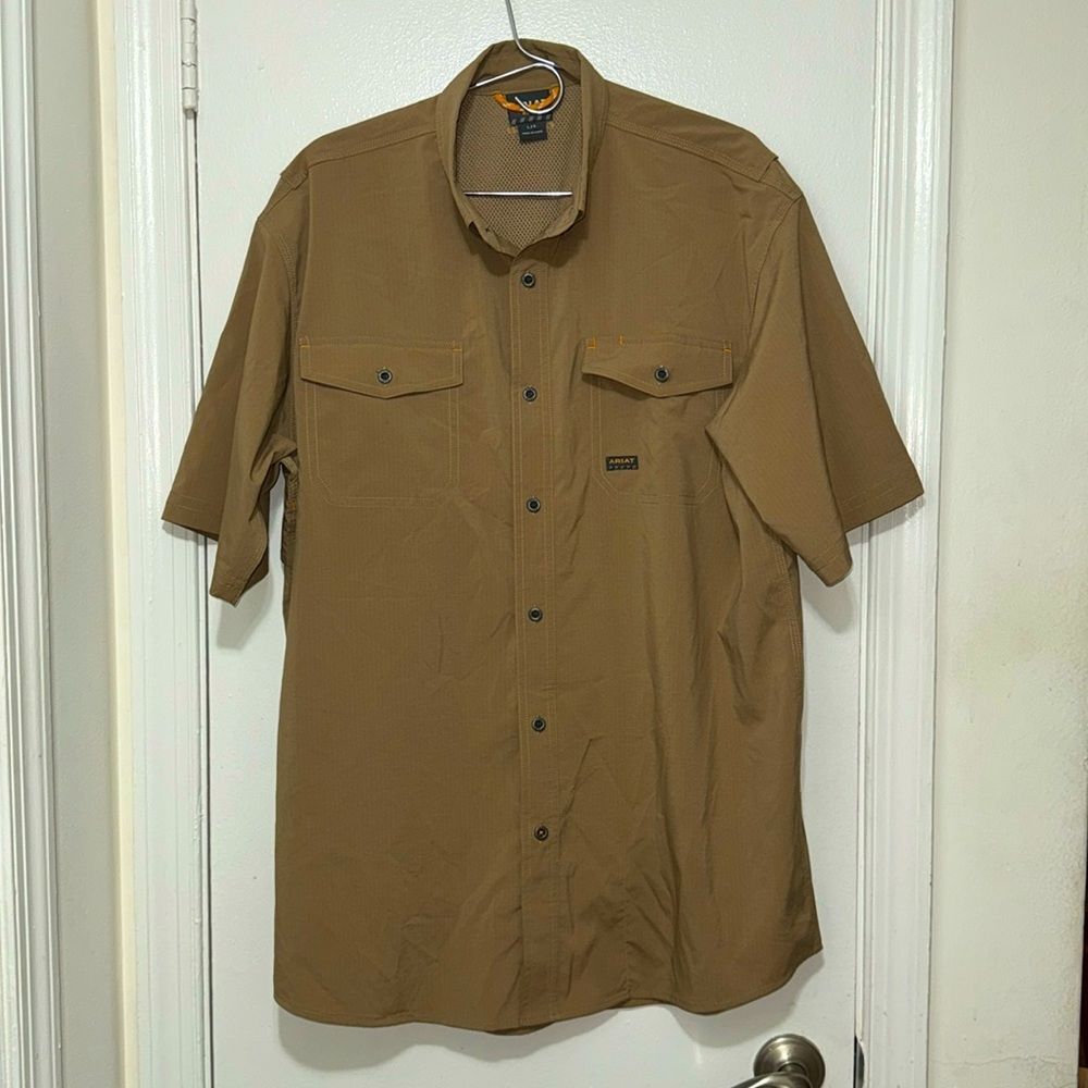 ARIAT Rebar Made Tough VentTEK DuraStretch Work Shirt Men’s Size Large
